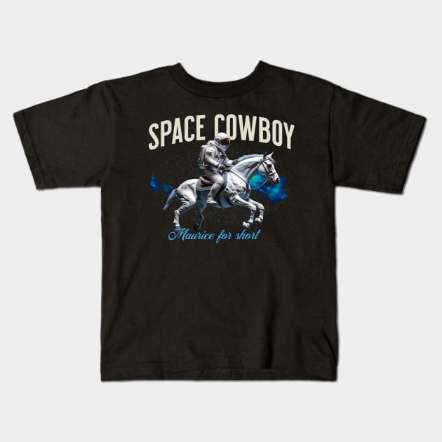 Space Cowboy Astronaut Kids T-Shirt by RockReflections